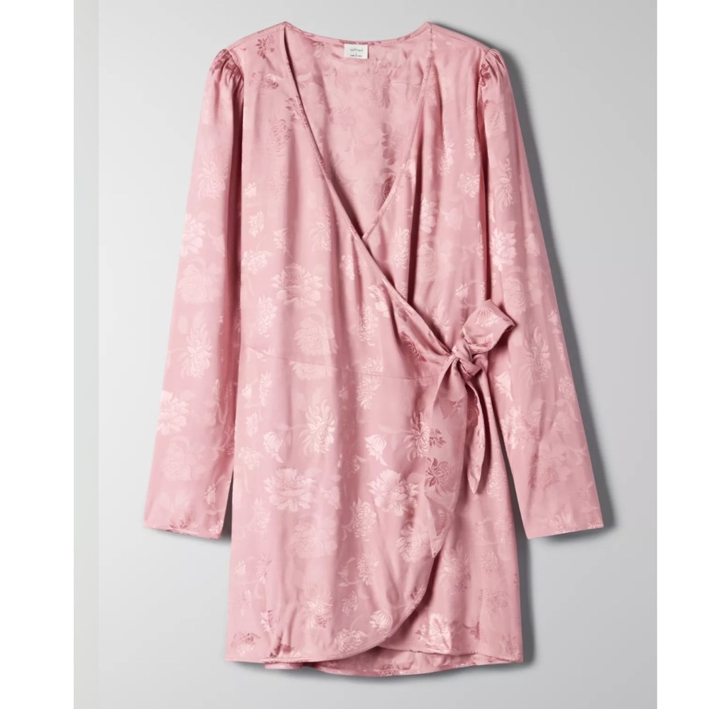 Aritzia Wilfred Callie Wrap Dress Wild Pink size M